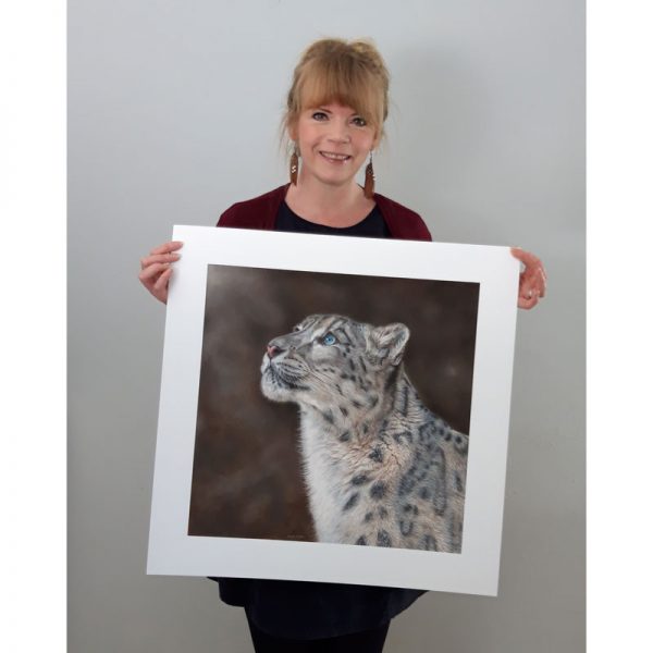 Mountain Spirit Snow Leopard Wildlife Art Print