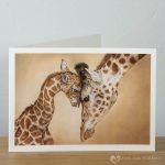 Bluebell Wood Badger greeting card by wildlife artist Angie