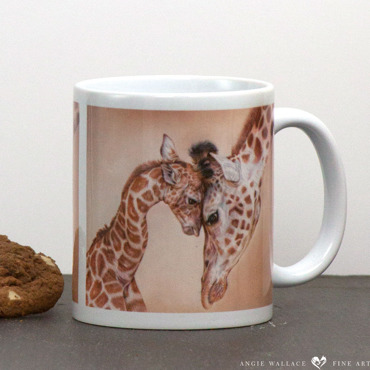 Giraffe portrait Tenderness Mug
