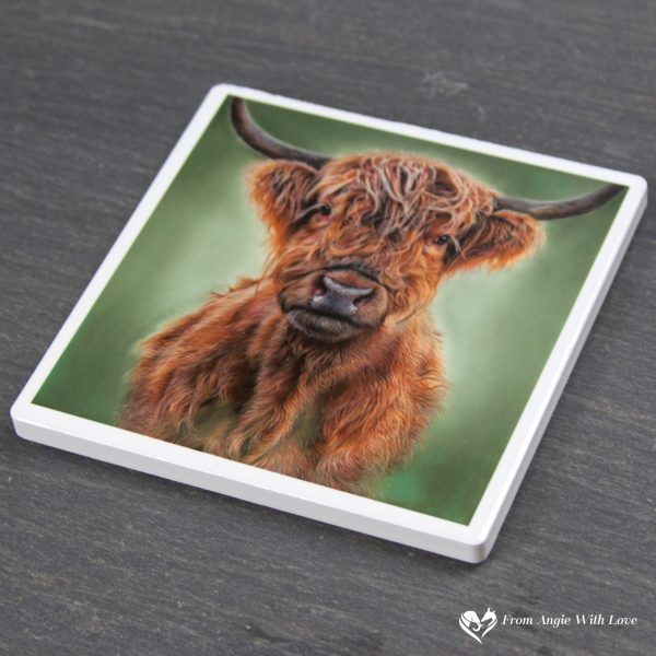 Highland Cow Coaster - Hamish