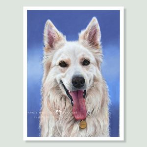 Casper - coloured pastel German Shepherd portrait